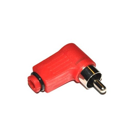 Cinch/Tulp male Plug Haaks Rood