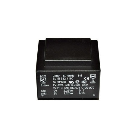 Trafo 4,5W 2x 9V 250mA