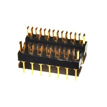 DIL Connector 14 pin Verguld