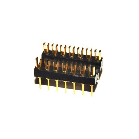 DIL Connector 14 pin Verguld