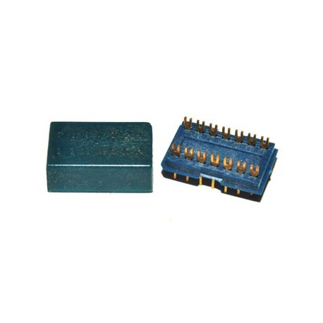 DIL Connector 14 pin Verguld