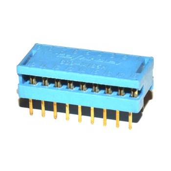 DIL Connector 18 pin Verguld