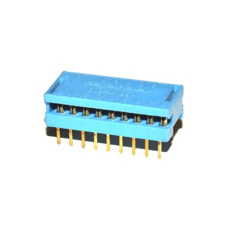 DIL Connector 18 pin Verguld