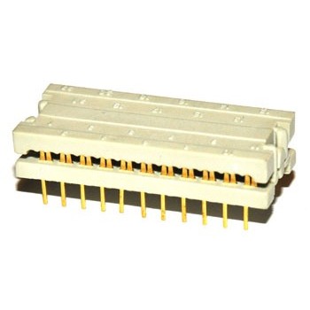 DIL Connector 22 pin Verguld