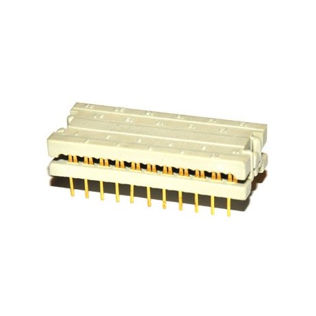 DIL Connector 22 pin Verguld