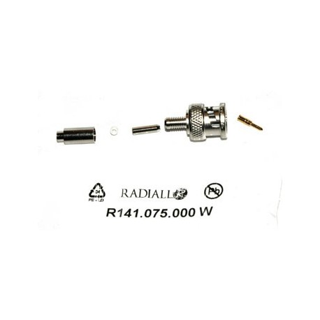BNC Plug 50Ω Krimp Radiall 1